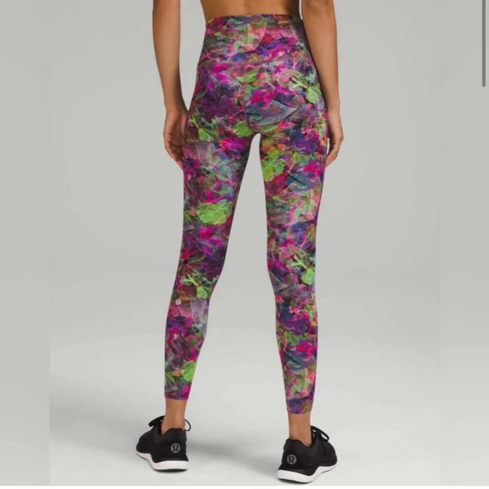 Lululemon Wunder Train High-Rise Tight 25" Vivid Floral Tone Multi Size 4 NWOT - Picture 3 of 7